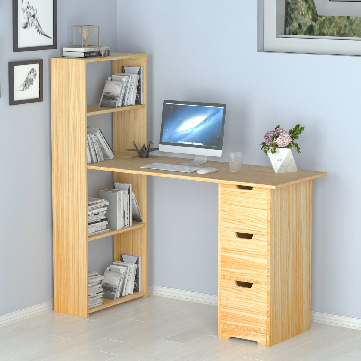 desk with hutch