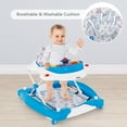 thumbnail image 3 of OLAKIDS Baby Walker, 6 in 1 Behind Walker Learning Seated Rocker Bouncer with Removable Music Tray, Adjustable Height, Washable Seat Cushion, Foldable Activity Center for Toddlers, 3 of 9