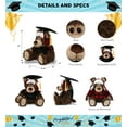 thumbnail image 3 of DolliBu Grizzly Bear with Red Plaid Outfit Graduation Plush Toy - Bear Plush Graduation Stuffed Animal Dress Up with Graduation Gown and Cap with Tassel Outfit, Congratulatory Graduation Gift - 9 Inch, 3 of 8