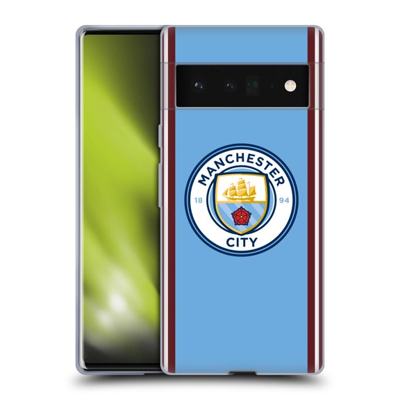 Head Case Designs Officially Licensed Manchester City Man City FC 2022/23 Badge Kit Home Soft Gel Case Compatible with Google Pixel 6 Pro