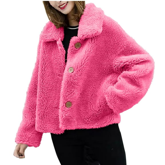 Mnyycxen Women's Fashion Winter Coat Sherpa Fleece Faux Fur Shearling Oversized Trendy Jackets Warm Outerwear