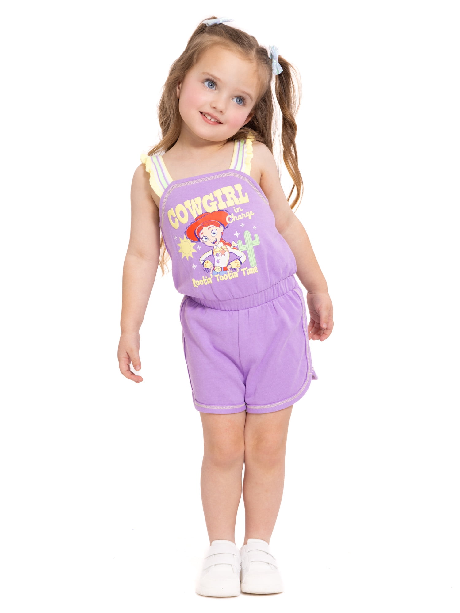 Toy Story Toddler Girls Sleeveless Graphic Romper, Sizes 12M-5T