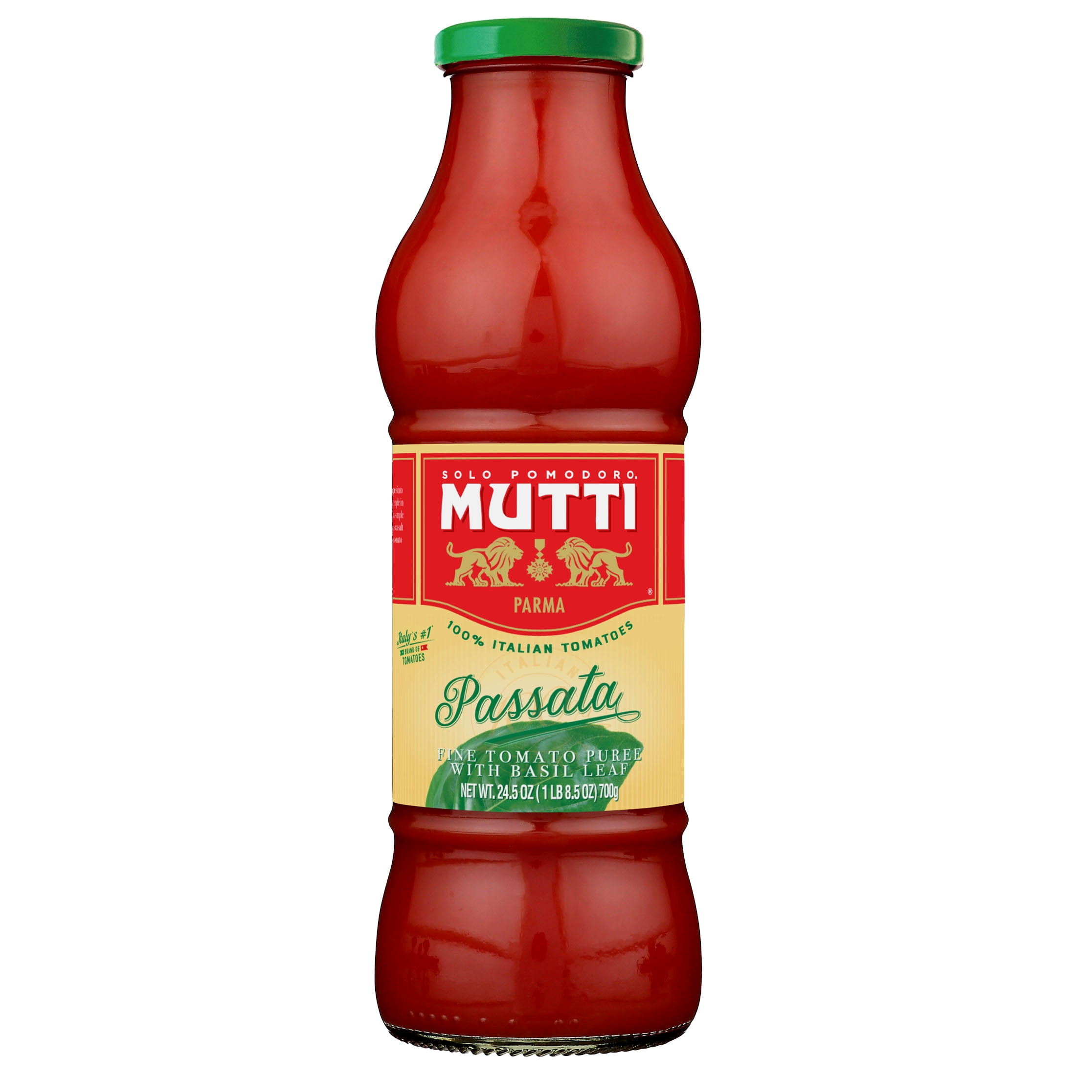 Muttii.com✕4 Mutti Passata Tomato Puree With Basil - 700gr 24.5oz - Walmart.com
