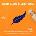 thumbnail image 4 of Bird Feather Rubber Stamp for Stamping Crafting Planners - 1/2 Inch Mini, 4 of 4
