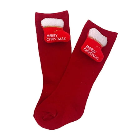 

EUMODR Vwu Ankle Crew Socks With Grips Baby Toddler Prisoner Socks Children Christmas Stockings Cartoon Doll Stockings Non Slip Floor Stockings Solid Color Medium Tube Stockings