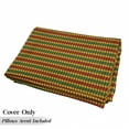 thumbnail image 5 of Rasta Floor Pillow Lounger Cover, Geometrical Zig Zag Triangle Inspired Shapes in Flag Colors Art Print, Nap Mat Printed Fabric Case for 5 Pillows, 88" x 27", Marigold Orange, by Ambesonne, 5 of 5