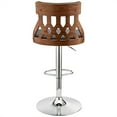 thumbnail image 6 of Home Square Barstool in Black Faux Leather and Walnut Wood - Set of 3, 6 of 10
