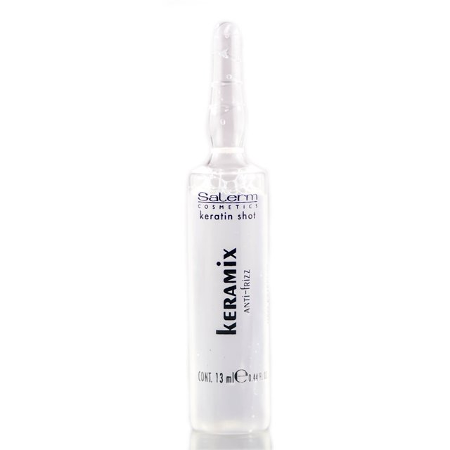 12 Vials , Salerm Cosmetics Keratin Shot KERAMIX Vials Hair Scalp, Pack of 2 w/ SLEEK Teasing Comb Salerm Cosmetics by Sleekshop belleza