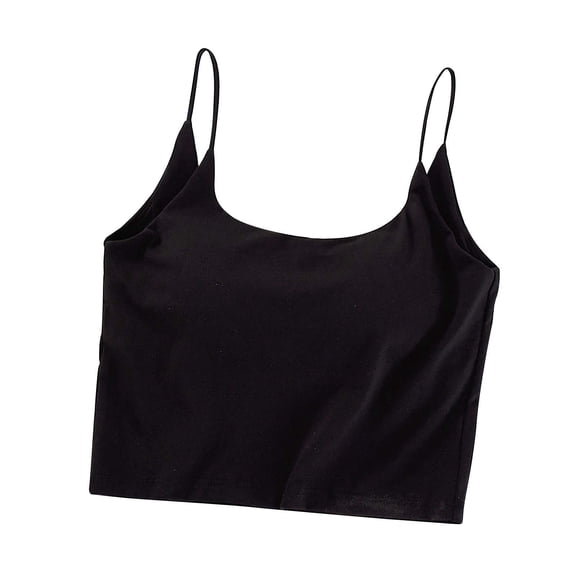 Timegard Womens Tank Tops with Built in Bras Summer Square Neck Spaghetti Strap Comfy Basic Tee Camis