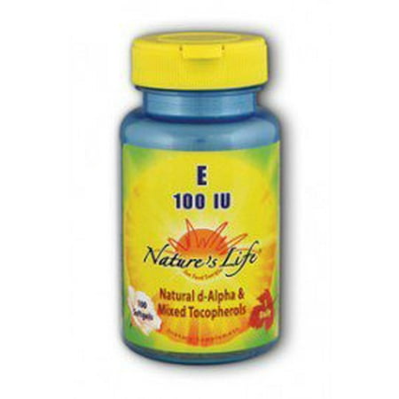 La vitamine E 100 UI Nature's Life 100 vcaps