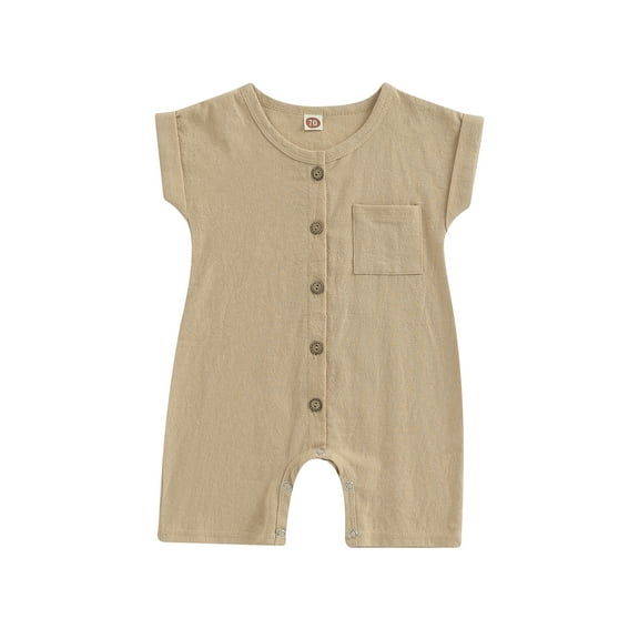 Bagilaanoe Newborn Baby Boys Jumpsuit Sleeveless Bodysuit 3M 6M 12M 18M Infant Summer One Piece Romper