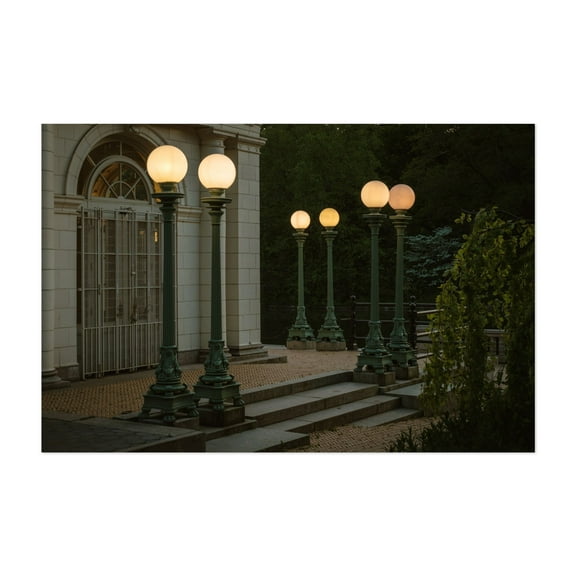 Boathouse Lamps - Brooklyn New York Photography Unframed Wall Art Print 5 x 7 inches