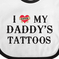 thumbnail image 4 of Inktastic I Love My Daddy's Tattoos Boys or Girls Baby Bib, 4 of 4