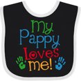 thumbnail image 3 of Inktastic My Pappy Loves Me Boys or Girls Baby Bib, 3 of 4