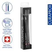 Curaprox Black is White Duo Toothbrush – Ultra Soft Carbon Whitening, Black/Black, 2-Pack