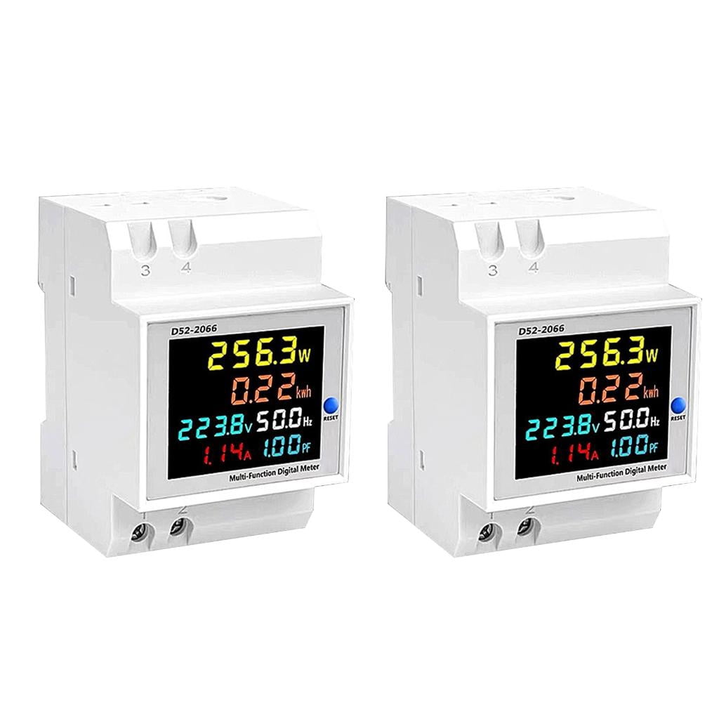 DIN Rails Voltages Current Meter Home Digital Display Electricity Meter Electric Energy Frequency Meter