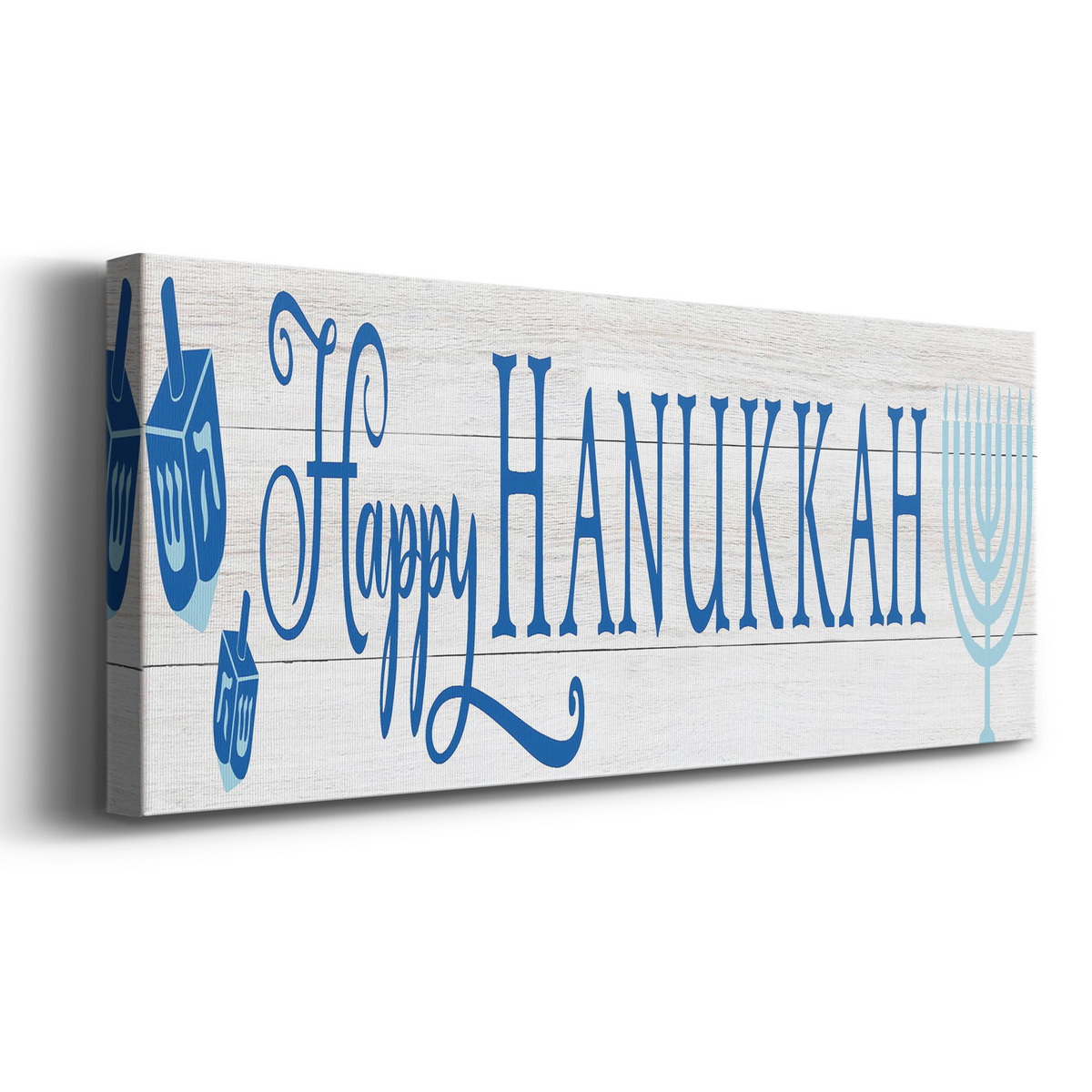 Happy Hanukkah Premium Gallery Wrapped Canvas - Ready to Hang