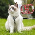 thumbnail image 4 of Biplut 1 Set Pet Leash Back Strap Adjustable Flower Print Buckle Anti-escape No Constraint Decorative Easy to Wear High Strength Dog Leash Back Strap Pet Supplies (Light Green,S), 4 of 13