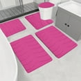 thumbnail image 4 of Foam Bath Mat 5 Set Bathroom Rugs For 5 Pcs Toilet Mats Universal Soft Comfortable Water Absorption Non-Slip Thick Machine Washable Easier To Dry Dark, Usupdd 2025 Foam Bath Mat 5, 4 of 6