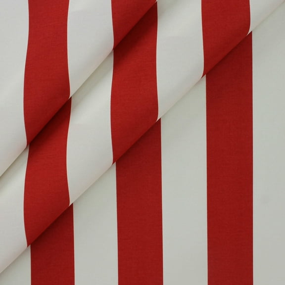 Berkshire Home 100% Polyester 54" Indoor/Outdoor Cabana Red Fabric, by the Yard