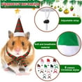 thumbnail image 5 of Dalrosia 12PCS Christmas Pet Chicken Hat Scarf Bowtie Set Mini Santa Plaid Hat Scarf Xmas Small Animal Red Green Gray Hat with Adjustable Chin Strap for Hen Bunny Guinea Pig Hamster, 5 of 7