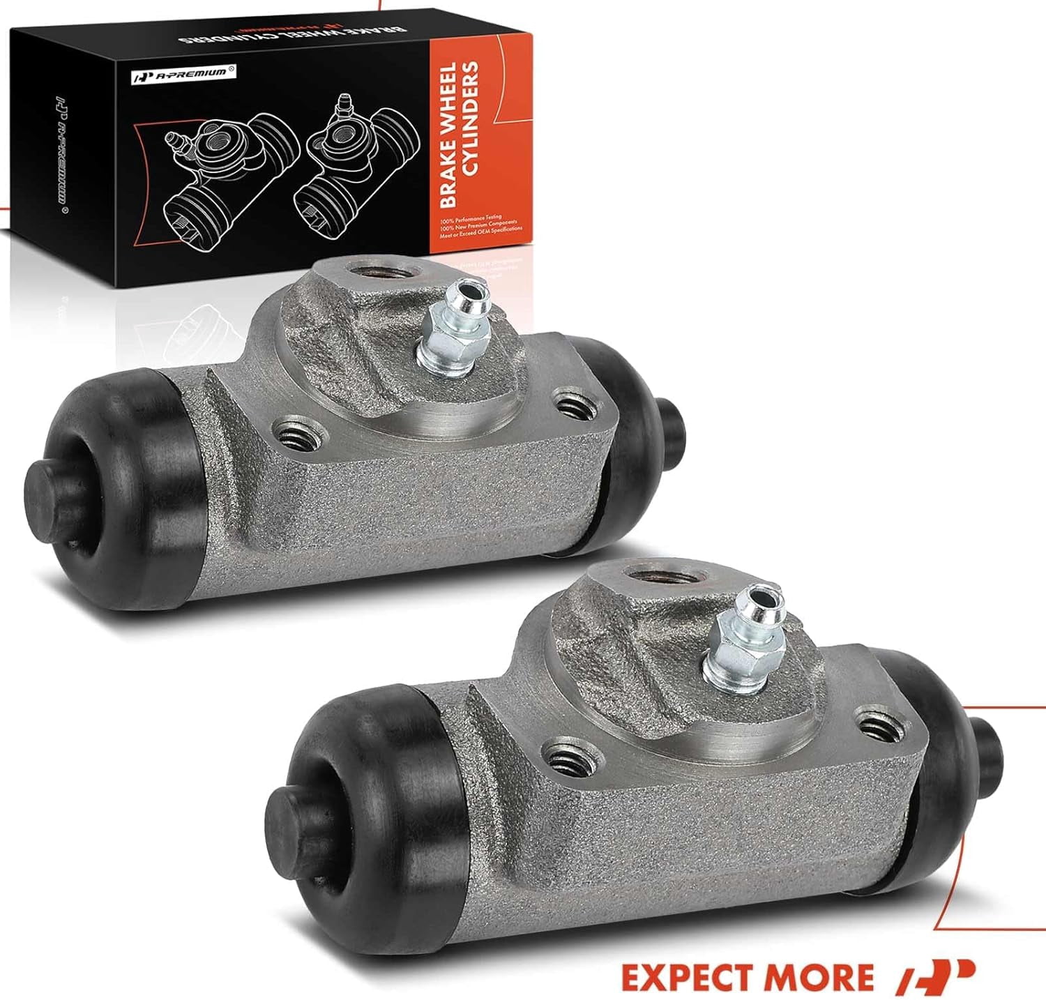 A-Premium Rear Drum Brake Wheel Cylinder Compatible with Select Chevrolet, GMC, Isuzu and Oldsmobile Models - LLV 1994-1995, S10, S10 Blazer, Jimmy, Sonoma, Typhoon, Hombre, Bravada, 2-PC Set