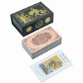 thumbnail image 4 of Cartas de tarot de lámina de oro nuevo de julio, estampado en caliente, impresión en color, plástico PVC, juego de mesa impermeable, naipes, venta al por mayor, rosa, 4 of 4