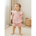 thumbnail image 4 of Baby Girl Daisy Outfit Smocked Fly Sleeve Babydoll Tops Ruffle Shorts, 4 of 7