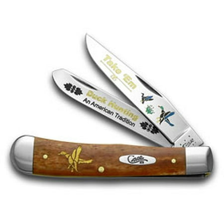 Case xx Chestnut Bone Duck Hunting 1/600 Trapper Pocket Knife Knives