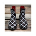 thumbnail image 3 of CHARTER CLUB Womens Black Plaid Rhinestone Goring Cloudburst Round Toe Rain Boots 10 M, 3 of 3