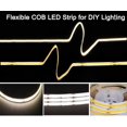 thumbnail image 2 of WANGQ COB LED Strip 16.4ft, Warm White Rope Lights 528LEDs/M, DC24V 5500Lm Flexiable and Cuttable Tape Lingting, 2 of 7
