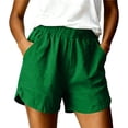 thumbnail image 2 of MLCDZ Athletic Shorts for Women High Waisted Comfy Pull On Elastic Waist Casual Loose Summer Sweat Short Pants with Pocket, 2 of 8