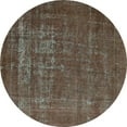 thumbnail image 1 of Ahgly Company Indoor Round Oriental Turquoise Blue Industrial Area Rugs, 3' Round, 1 of 4