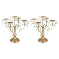 thumbnail image 3 of 2x Vintage Candle Holder, Tabletop 5-Arm Candle Holder for Weddings, Home decor, 3 of 21