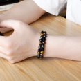 thumbnail image 5 of Pulsera de triple protección - Pulsera de ojo de tigre hombre y pulsera de ónix negro para Hombre Mujer, pulsera de triple protección para hombre mujer Trae Suerte (10MM), 5 of 5