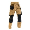 thumbnail image 2 of Skylinewears Men Utility Safety Pant Carpenter Heavy Duty Cordura Knee Reinforced Cargo Trousers Khaki W30-L30, 2 of 7