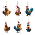 thumbnail image 4 of Hanging Handmade Ornament Gift for Kids, Christmas 2024 Cute Rooster Car Pendant Home Tree Decoration, Christmas Tree Ornament for Home Decor, 4 of 4