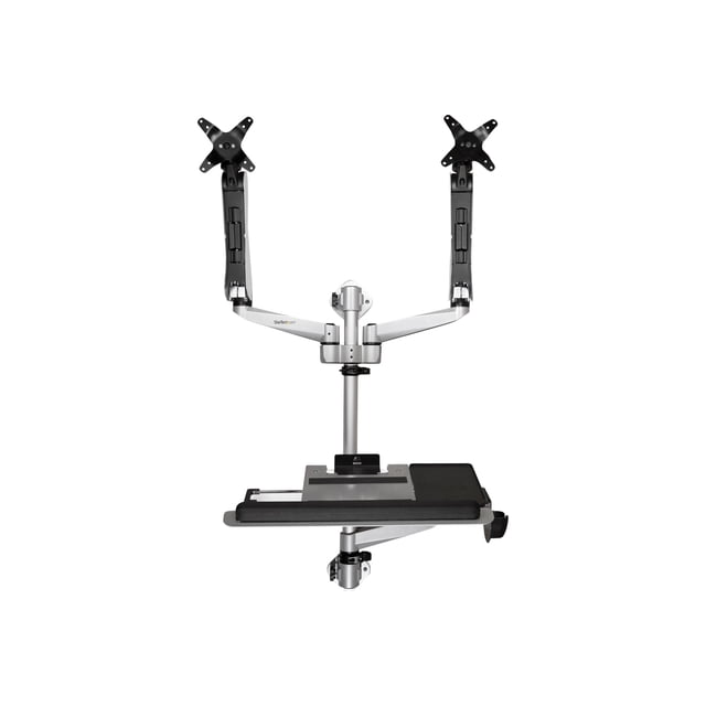 Startech Compact wall mounted computer workstation for dual monitors up to 30(up to 19.8lb/9kg per