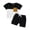 Black, variant on Akiihool Baby Summer Outfits Toddler Baby Boys Clothes Set Short Sleeve T-Shirt and Shorts Summer 2 PCS Outfit for 6M-3Y(Green,12-18 Months)