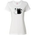 thumbnail image 3 of Inktastic Valentines Day Cat Couple Women's T-Shirt, 3 of 5