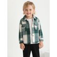 thumbnail image 4 of GYRATEDREAM Boys Long Sleeve Flannel Plaid Shirt Button Down Thick Shirts 6M-4T, 4 of 7