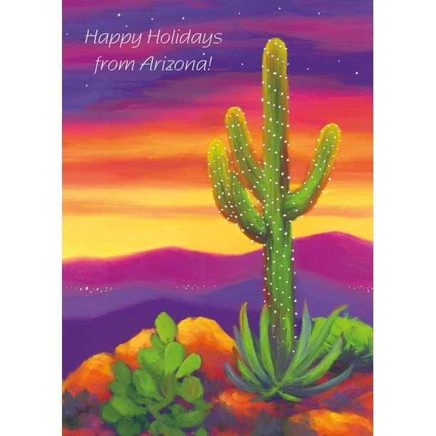Arizona Desert Christmas Cards Christmas In Arizona Greeting Card The