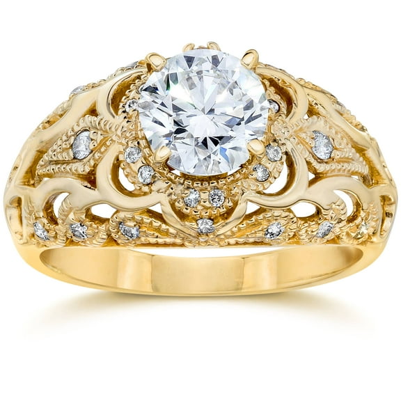 Pompeii Emery .75Ct Vintage Diamond Antique Engagement 14K Yellow Gold (H/I,I1)