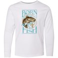 thumbnail image 3 of Inktastic Born to Fish Long Sleeve Youth T-Shirt, 3 of 5