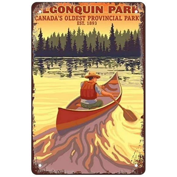 Algonquin Provincial Park Funny Retro Decorative tin Sign 12x16 Inch
