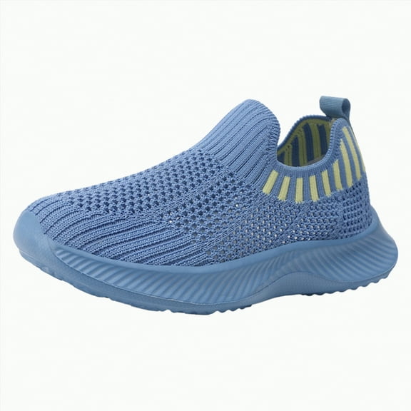 Hessimy Toddler Knit Cage Sneakers Kids Shoes Baby Shoes Unisex Child Outdoor Athletic Sneaker Running Shoes Toddler Shoes Back To School Sport Shoes (Blue,13.5)