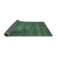 thumbnail image 2 of Ahgly Company Indoor Round Abstract Turquoise Blue Modern Area Rugs, 3' Round, 2 of 4