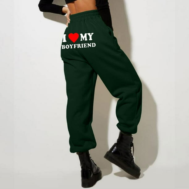 WILLBEST Pantalones Deportivos Casuales elegantes para Mujer, con Forro, de Pierna Ancha y Recta, Cómodos para Hacer Ejercicio, de Cintura Alta, para Yoga y con Bolsillos. Chica