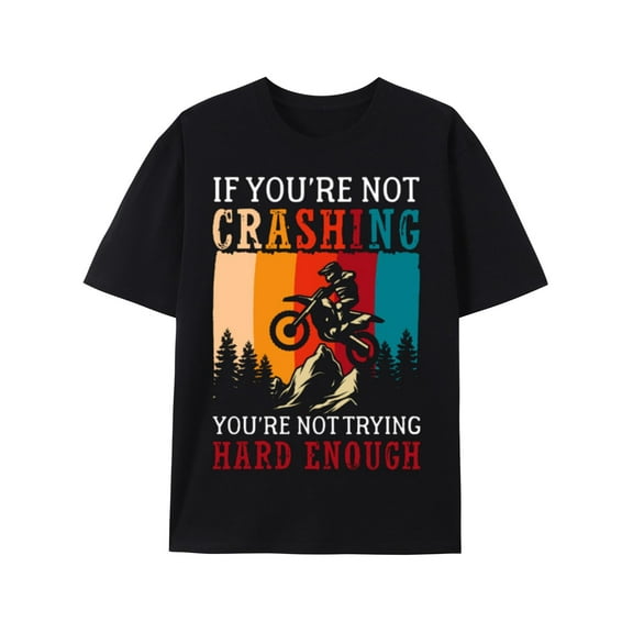 Dirt Bike Motocross Biker T-Shirt Motorcycle Rider Shirt Dirt Bike Lover Gift Tee for Men Classic Fit Pure Cotton Tops
