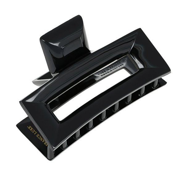 France Luxe Tammy Jaw Clip de pelo para mujer Clip de pelo negro fuerte para pelo grueso acetato y resorte de metal